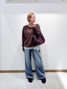 「アイテム（ローファー、その他）」を使った、のみ子さん（レディース・154cm）の秋コーディネート