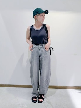 「アイテム（サンダル）」を使った、のみ子さん（レディース・154cm・30代）の夏コーディネート