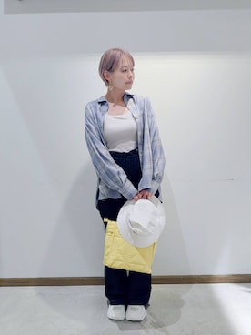 「アイテム（タンクトップ）」を使った、のみ子さん（レディース・154cm・30代）の秋コーディネート