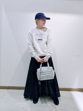 「GLOBAL WORK（グローバルワーク）のアイテム（帽子）」を使った、のみ子さん（レディース・154cm）の冬コーディネート