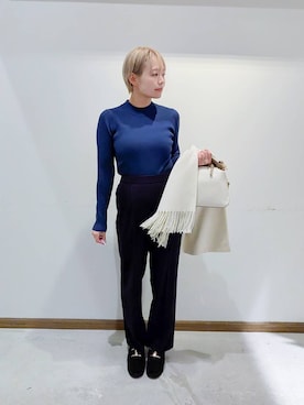 「アイテム（ローファー）」を使った、のみ子さん（レディース・154cm・30代）の冬コーディネート