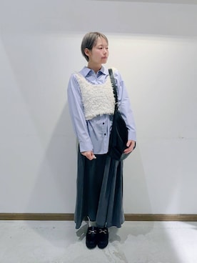 「GLOBAL WORK（グローバルワーク）のアイテム（トップス）」を使った、のみ子さん（レディース・154cm）の春コーディネート