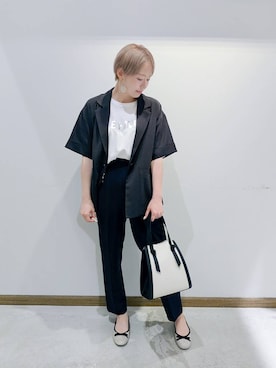 「アイテム（バッグ）」を使った、のみ子さん（レディース・154cm・30代）の夏コーディネート