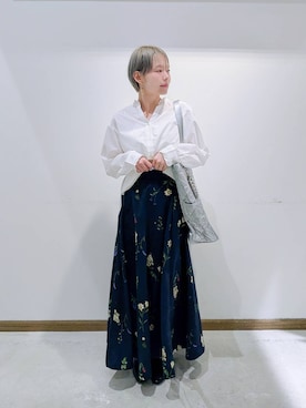 「GLOBAL WORK（グローバルワーク）のらくっション踏めるバブーシュ/136007（その他シューズ、ブラック系）」を使った、のみ子さん（レディース・154cm）の春コーディネート