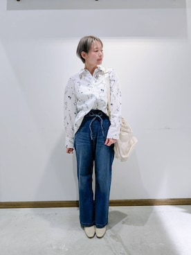 「WING（ウイング）のアイテム」を使った、のみ子さん（レディース・154cm）の春コーディネート