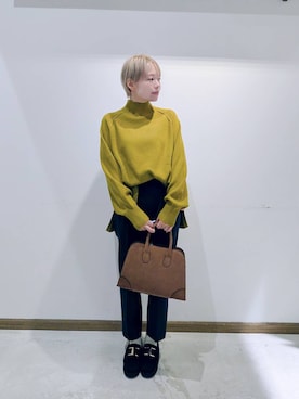 「アイテム（ローファー）」を使った、のみ子さん（レディース・154cm・30代）の冬コーディネート