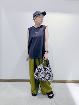 「アイテム（トートバッグ）」を使った、のみ子さん（レディース・154cm・30代）の夏コーディネート