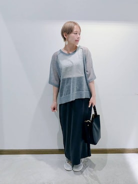 「アイテム（スカート）」を使った、のみ子さん（レディース・154cm・30代）の夏コーディネート