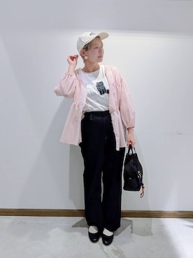 「アイテム（バレエシューズ）」を使った、のみ子さん（レディース・154cm・30代）の夏コーディネート