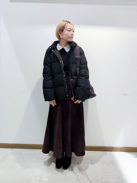 「アイテム（ブーツ、その他）」を使った、のみ子さん（レディース・154cm）の秋コーディネート