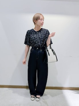 「アイテム（バレエシューズ）」を使った、のみ子さん（レディース・154cm・30代）の夏コーディネート