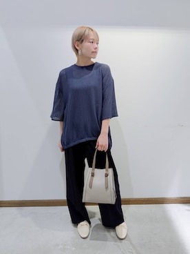 「アイテム（ローファー）」を使った、のみ子さん（レディース・154cm・30代）の夏コーディネート