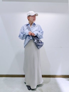 「GLOBAL WORK（グローバルワーク）のアイテム（帽子）」を使った、のみ子さん（レディース・154cm）の冬コーディネート