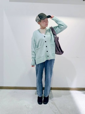 「アイテム（帽子）」を使った、のみ子さん（レディース・154cm・30代）の冬コーディネート