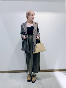 「アイテム（キャミソール）」を使った、のみ子さん（レディース・154cm・30代）の秋コーディネート