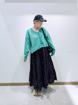 「GLOBAL WORK（グローバルワーク）のアイテム（キャップ）」を使った、のみ子さん（レディース・154cm）の夏コーディネート