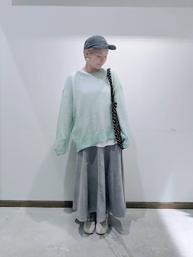 「GLOBAL WORK（グローバルワーク）のアイテム（スニーカー）」を使った、のみ子さん（レディース・154cm）の秋コーディネート