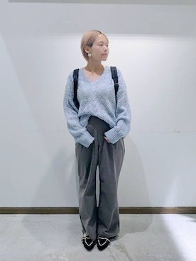 「アイテム（キャミソール）」を使った、のみ子さん（レディース・154cm・30代）の秋コーディネート