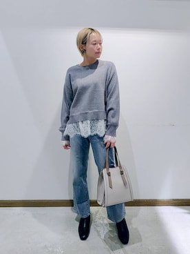 のみ子さん（レディース・154cm）の冬コーディネート