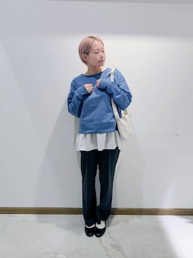 「アイテム（バレエシューズ）」を使った、のみ子さん（レディース・154cm・30代）の秋コーディネート