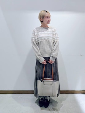 のみ子さん（レディース・154cm）の冬コーディネート