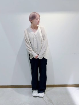 「アイテム（タンクトップ）」を使った、のみ子さん（レディース・154cm・30代）の秋コーディネート