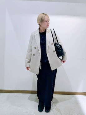「アイテム（テーラードジャケット）」を使った、のみ子さん（レディース・154cm・30代）の冬コーディネート