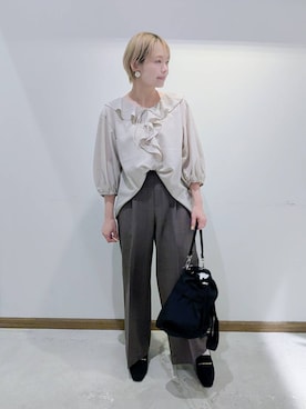 のみ子さん（レディース・154cm）の秋コーディネート