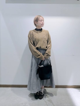 「アイテム（キャミソール）」を使った、のみ子さん（レディース・154cm・30代）の秋コーディネート