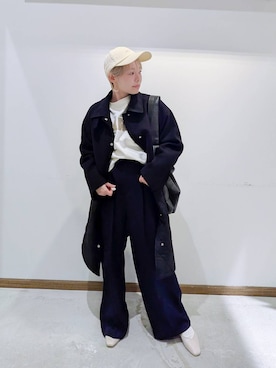 「アイテム（スウェット）」を使った、のみ子さん（レディース・154cm・30代）の冬コーディネート