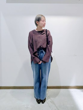 「WING（ウイング）のアイテム」を使った、のみ子さん（レディース・154cm）の春コーディネート