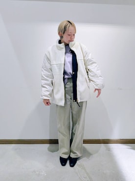 「GLOBAL WORK（グローバルワーク）のアイテム（スウェット）」を使った、のみ子さん（レディース・154cm）の冬コーディネート