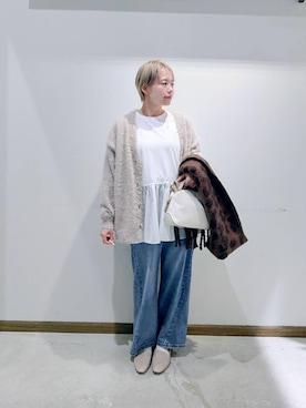 「アイテム（Tシャツ/カットソー）」を使った、のみ子さん（レディース・154cm・30代）の秋コーディネート