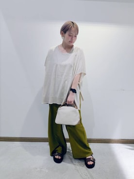 「アイテム（ニット/セーター）」を使った、のみ子さん（レディース・154cm・30代）の夏コーディネート