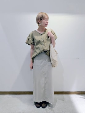 「アイテム（タンクトップ）」を使った、のみ子さん（レディース・154cm・30代）の夏コーディネート