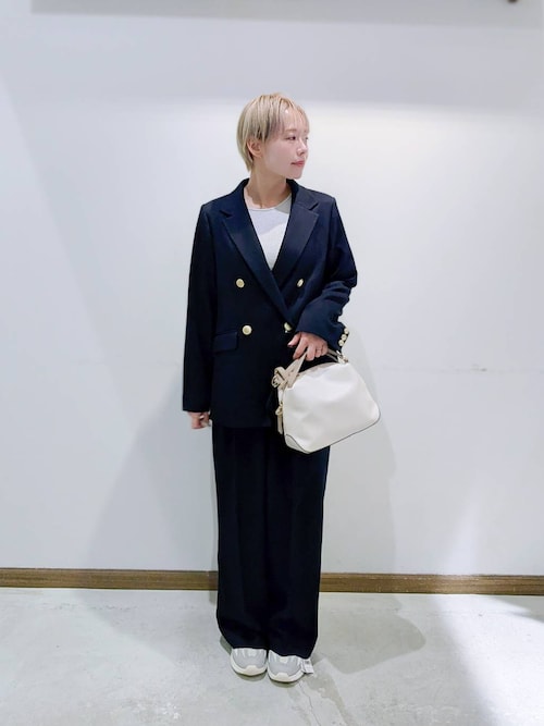 GLOBAL WORK　お手入れらくらくSET UP　Wジャケット　ワイドパンツ お手入れらくらくSET UPワイドパンツ/136123/アウトレット価格 | [公式