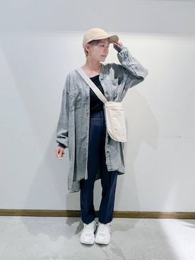 「GLOBAL WORK（グローバルワーク）のアイテム（ワンピース）」を使った、のみ子さん（レディース・154cm）の秋コーディネート