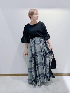 「GLOBAL WORK（グローバルワーク）のアイテム（バレエシューズ）」を使った、のみ子さん（レディース・154cm）の夏コーディネート