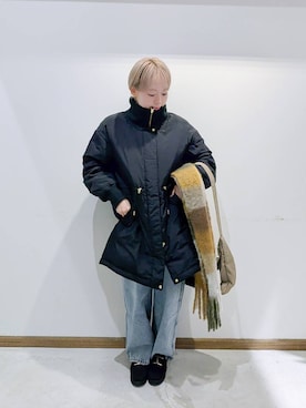 「アイテム（ダウンジャケット/コート）」を使った、のみ子さん（レディース・154cm・30代）の秋コーディネート