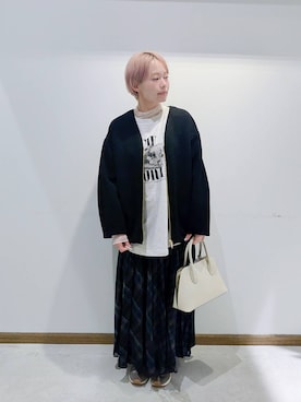 「LIFE（ライフ）のアイテム」を使った、のみ子さん（レディース・154cm）の秋コーディネート