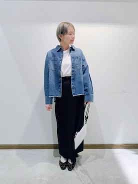 「GLOBAL WORK（グローバルワーク）のらくっション撥水フィットパンプス/135895（パンプス、その他）」を使った、のみ子さん（レディース・154cm）の春コーディネート