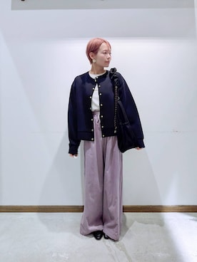 「GLOBAL WORK（グローバルワーク）のアイテム（トップス）」を使った、のみ子さん（レディース・154cm）の秋コーディネート