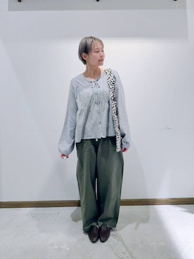 「GLOBAL WORK（グローバルワーク）のらくっション踏めるバブーシュ/136007（その他シューズ、ブラック系）」を使った、のみ子さん（レディース・154cm）の春コーディネート