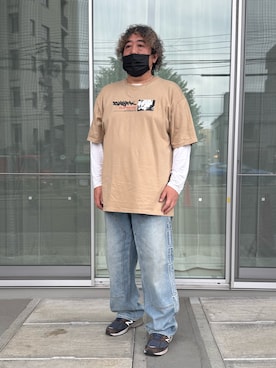 「Supreme （シュプリーム）のアイテム（トップス）」を使った、hiroremeさん（メンズ・175cm）の春コーディネート