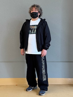 「Supreme （シュプリーム）のアイテム」を使った、hiroremeさん（メンズ・175cm）の春コーディネート