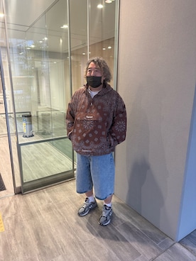 「Supreme （シュプリーム）のアイテム」を使った、hiroremeさん（メンズ・175cm）の夏コーディネート