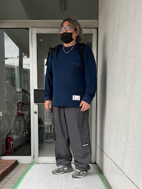 「Supreme （シュプリーム）のアイテム」を使った、hiroremeさん（メンズ・175cm）の夏コーディネート