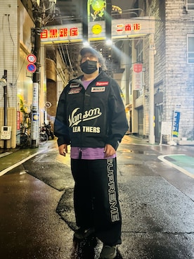 「Supreme （シュプリーム）のアイテム（ジャケット/アウター）」を使った、hiroremeさん（メンズ・175cm）の春コーディネート