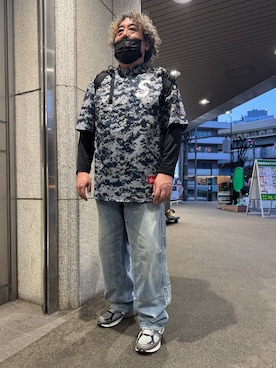 「Supreme （シュプリーム）のアイテム（トップス）」を使った、hiroremeさん（メンズ・175cm）の春コーディネート