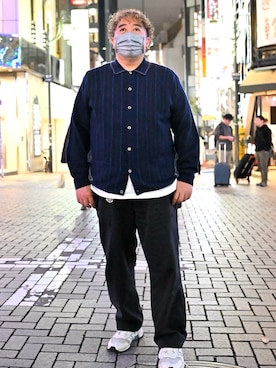 「アイテム（チノパンツ）」を使った、hy60hyさん（メンズ・175cm）の秋コーディネート